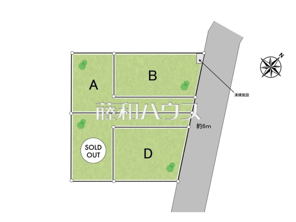 全体区画図　【所沢市東所沢３丁目】