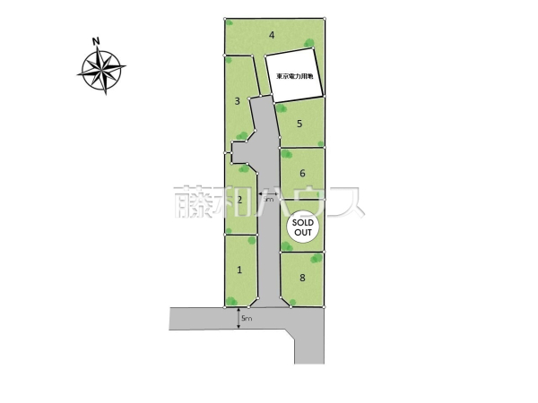 全体区画図　【立川市若葉町２丁目】 物件の事、諸費用の事など、小さな疑問もお気軽にご連絡・ご相談下さい。 