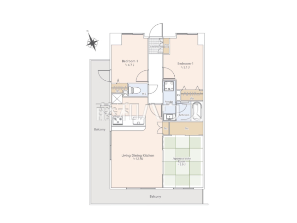 間取図　【ライオンズマンション京王永山】