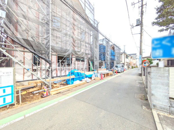 接道状況および現場風景　【国分寺市戸倉１丁目】