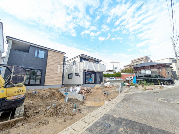 1号棟　接道状況および現場風景　【福岡市東区香椎２丁目】