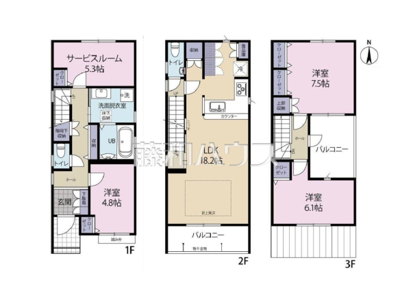 間取図　【北名古屋市久地野河原】
