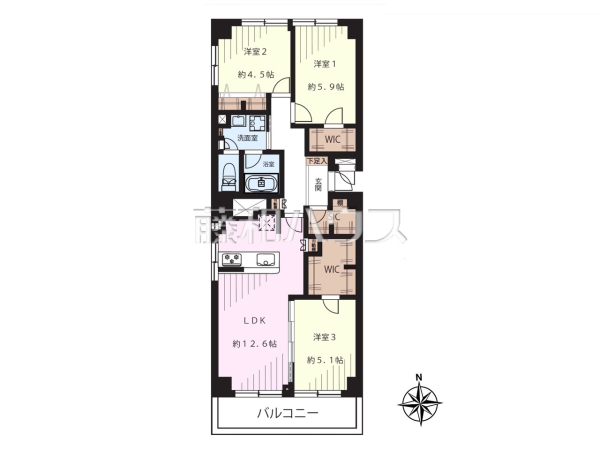 間取図　【中銀三鷹マンシォン】