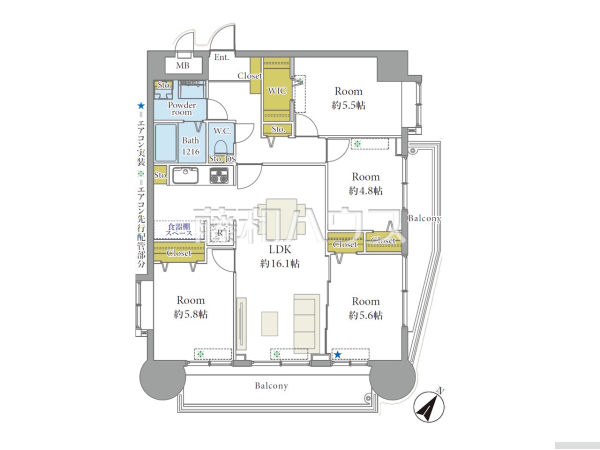 間取図　【エスポワール吉塚】