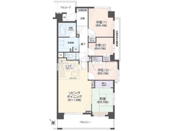 間取図　【レクセルプライム昭島】
