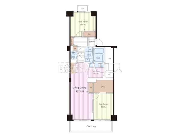間取図　【上石神井ハイム　4号棟】