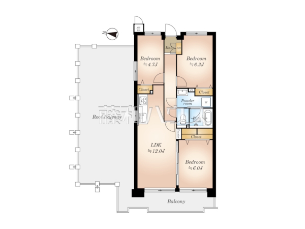 間取図　【サンヴェール久米川】