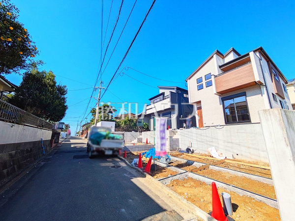 接道状況および現場風景　【福岡市東区美和台３丁目】