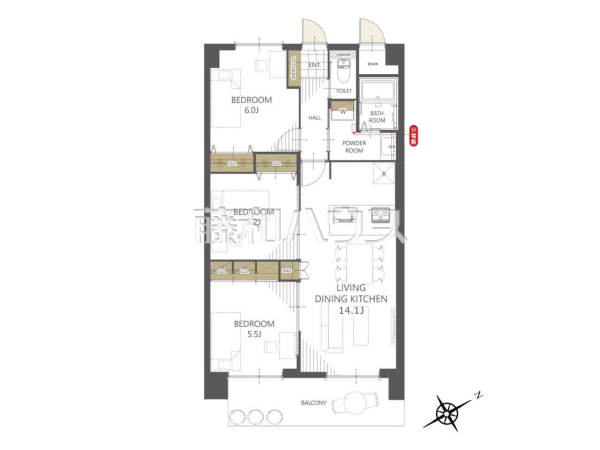間取図　【ロワールマンション青葉WEST棟】