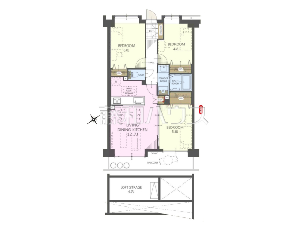間取図　【ベルポート志木弐番館】
