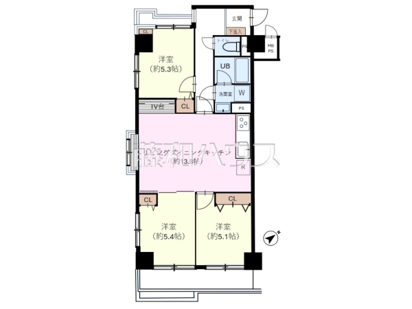 間取図 【ライオンズマンション調布第5】 間取図 【ライオンズマンション調布第5】