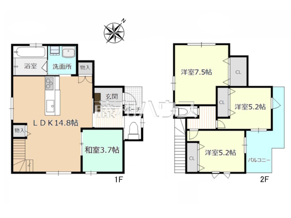 間取図　【宜野湾市喜友名２丁目】