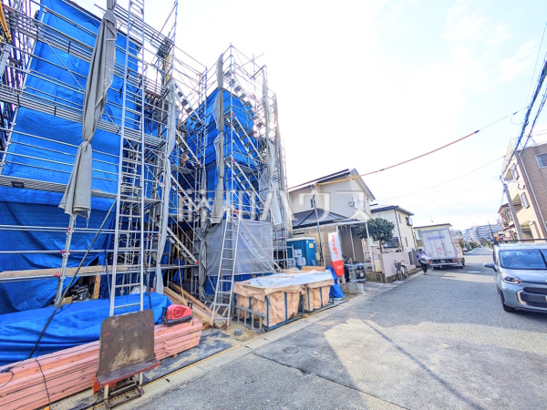 接道状況および現場風景　【福岡市西区愛宕浜４丁目】