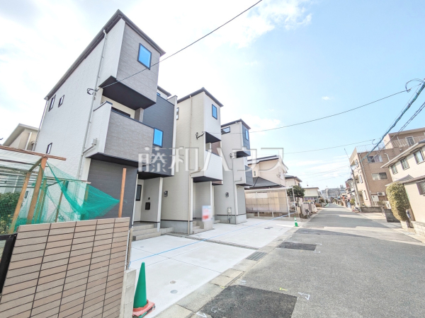 1号棟　接道状況および現場風景　【福岡市西区愛宕浜４丁目】