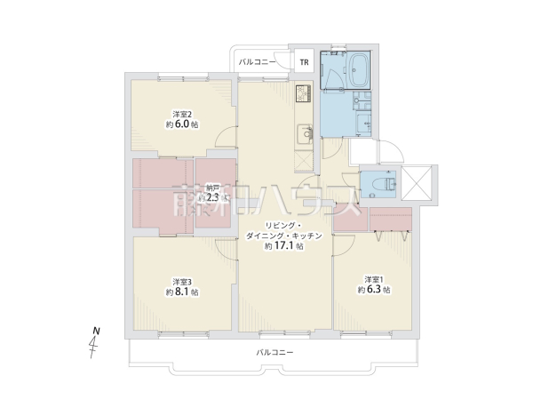 間取図　【奈多団地　28号棟】