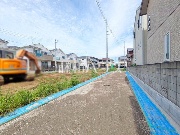 接道状況および現場風景　【志木市中宗岡５丁目】