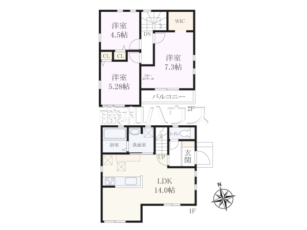 間取図　【西東京市中町５丁目】 平日のご案内も可能です。まずはお気軽にお問合せ下さいませ。 