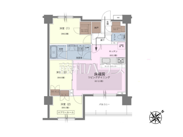 間取図　【アンビシャスガーデン鶴瀬】