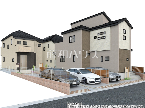 完成予想図（外観）　【東村山市野口町３丁目】　 建物のプレゼンをさせていただきますので、実際の完成イメージを思い描いていただくことができます。お気軽にお問合せ下さい。