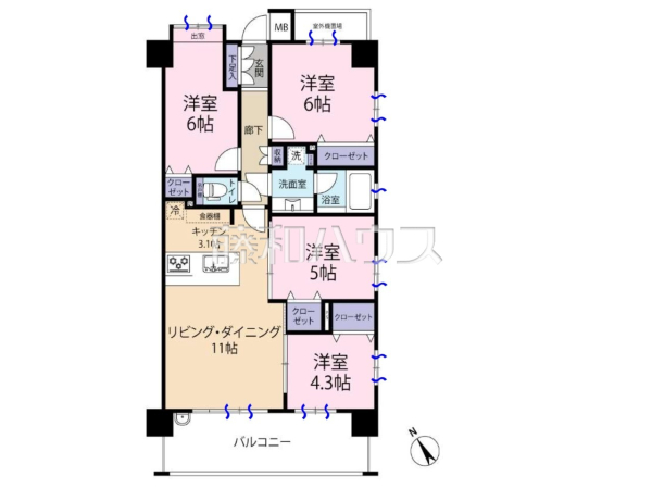 間取図　【パレステージ中神】