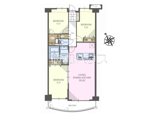 間取図　【アンピール海の中道Ⅱ】