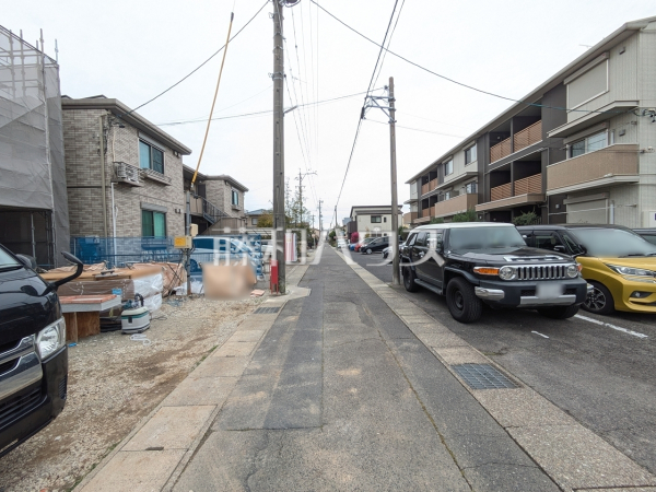 接道状況および現場風景　【春日井市八事町１丁目】