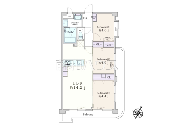 間取図　【レヂオンス立川栄町】