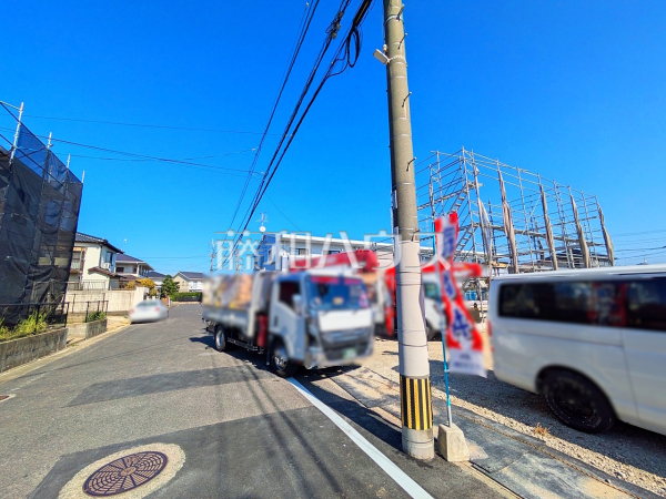 接道状況および現場風景　【福岡市東区三苫２丁目】