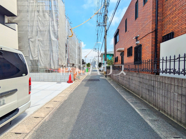 接道状況および現場風景　【福岡市西区横浜１丁目】