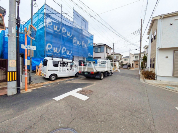 接道状況および現場風景　【所沢市榎町】