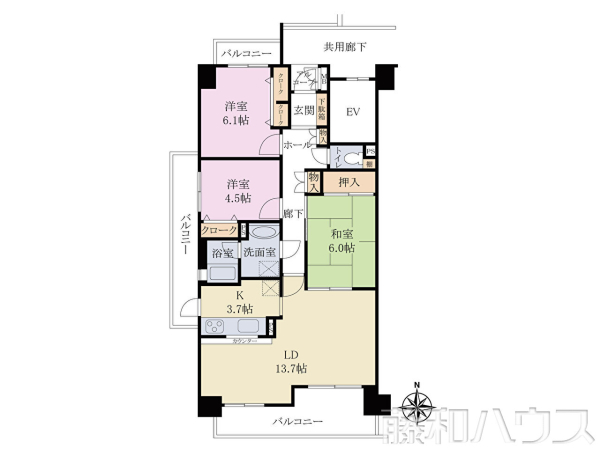 間取図　【勝川パーク・ホームズ】