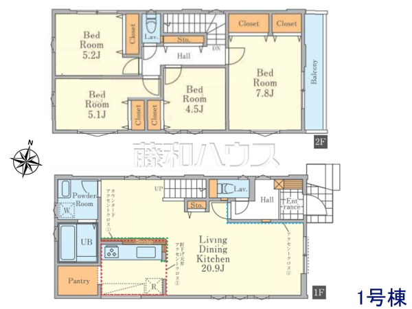 1号棟　間取図　【練馬区富士見台３丁目】