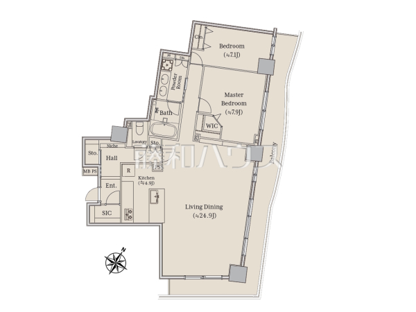 間取図　【グランアルト天神タワー】