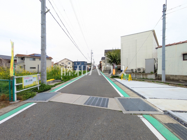 接道状況および現場風景　【春日井市町屋町】