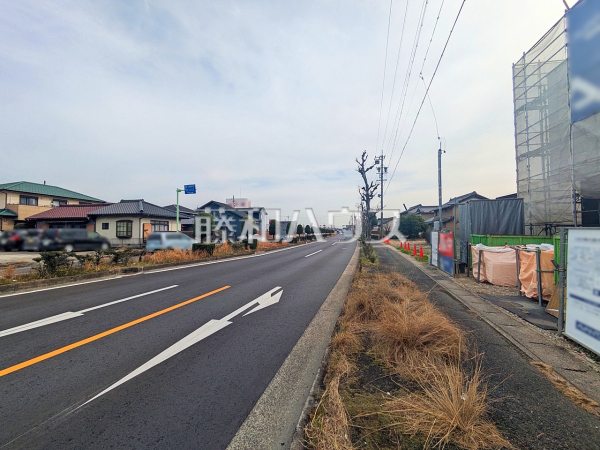 接道状況および現場風景　【小牧市郷中２丁目】