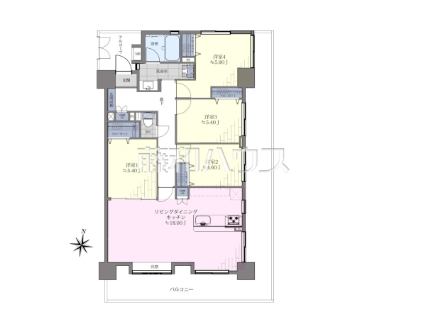 間取図　【アダージュ原1番館】