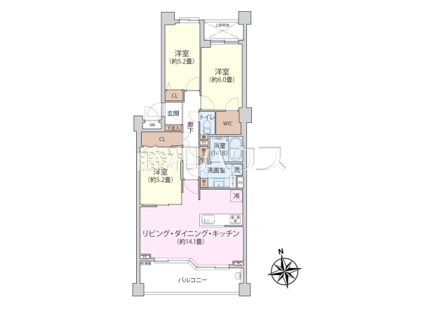 間取図　【ラヴィドール府中武蔵野台】