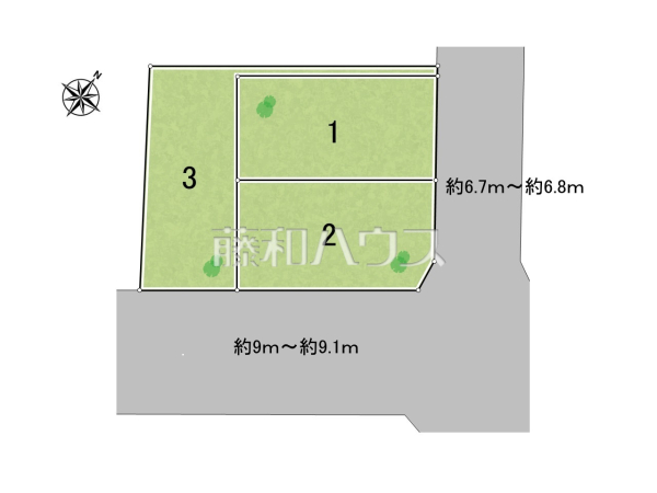 全体区画図　【福岡市東区舞松原２丁目】