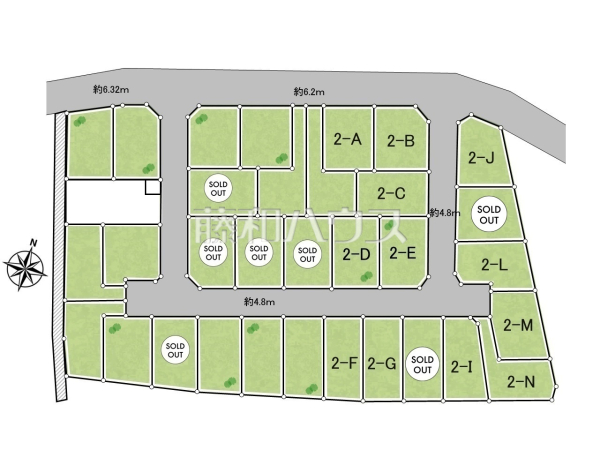 全体区画図　【新座市石神４丁目】