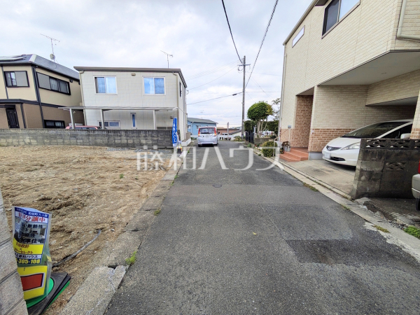 接道状況および現場風景　【糟屋郡粕屋町大字上大隈】