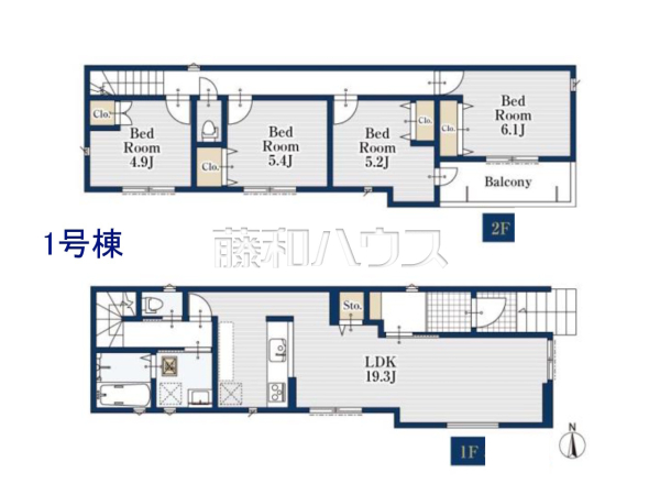 1号棟　間取図　【名古屋市北区川中町】