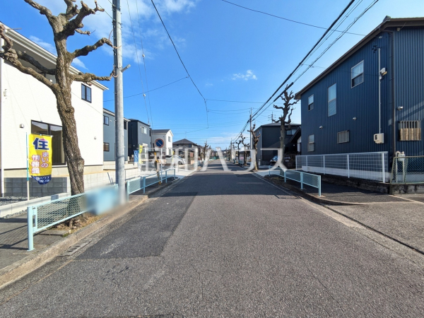 接道状況および現場風景　【春日井市岩成台９丁目】