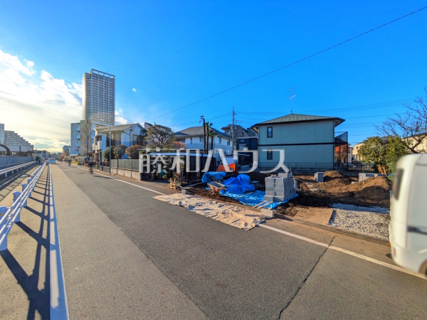 接道状況および現場風景　【調布市国領町２丁目】