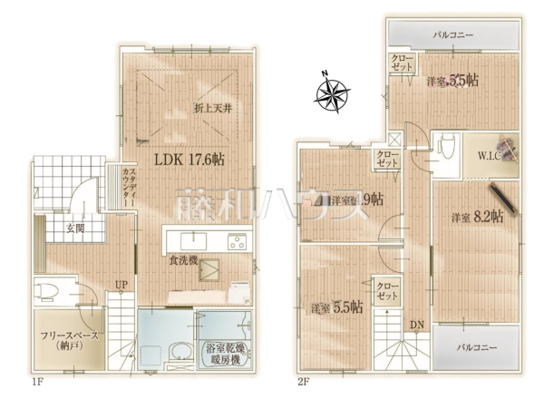 間取図　【福岡市東区香椎駅東１丁目】