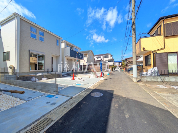 接道状況および現場風景　【富士見市水谷東１丁目】