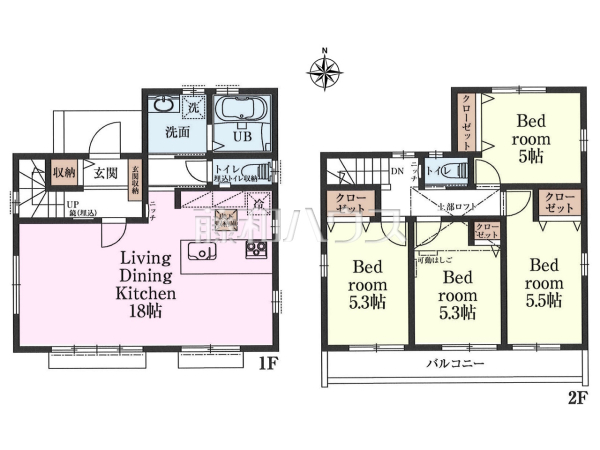 間取図　【所沢市北中１丁目】