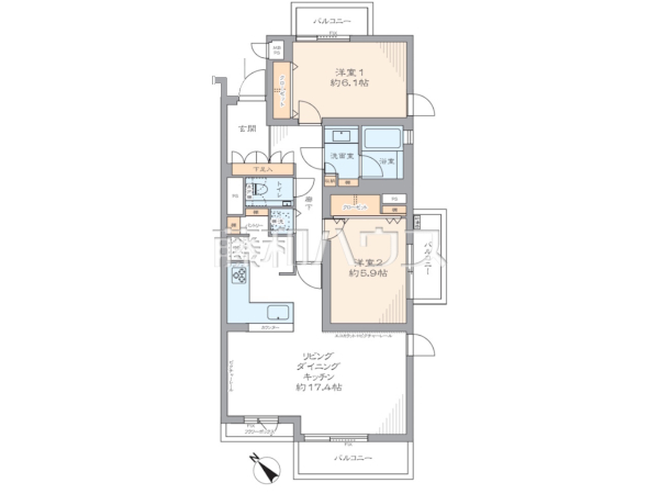 間取図　【コスモ南阿佐ヶ谷ヒルハウス】
