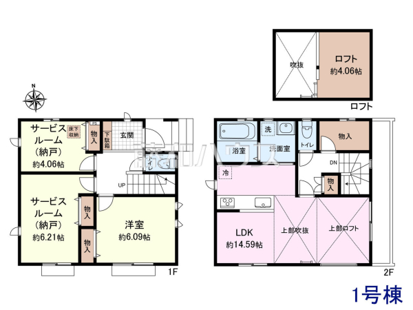 ≪間取図≫さまざまな用途に利用できるロフト付き【府中市小柳町５丁目】