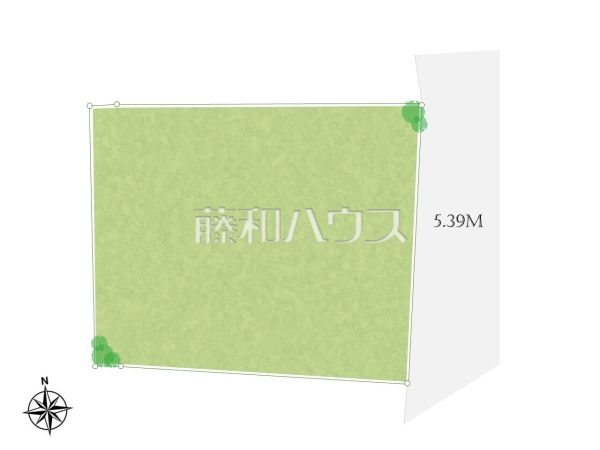 ≪全体区画図≫前面道路はゆとりの5.39m。車の出し入れも楽々です。　【府中市小柳町５丁目】