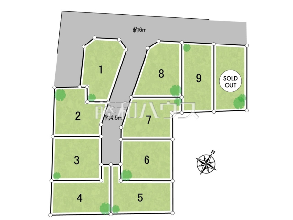 全体区画図　【清瀬市下宿１丁目】 物件の事、諸費用の事など、小さな疑問もお気軽にご連絡・ご相談下さい。 